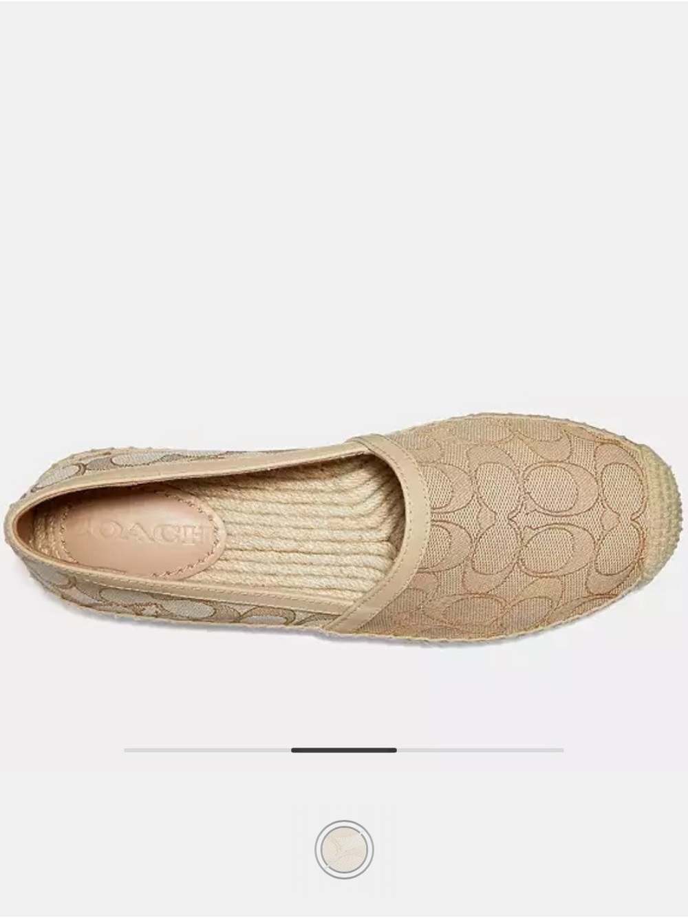 Coach Beige Signature Canvas Espadrille - Picture 2 of 5